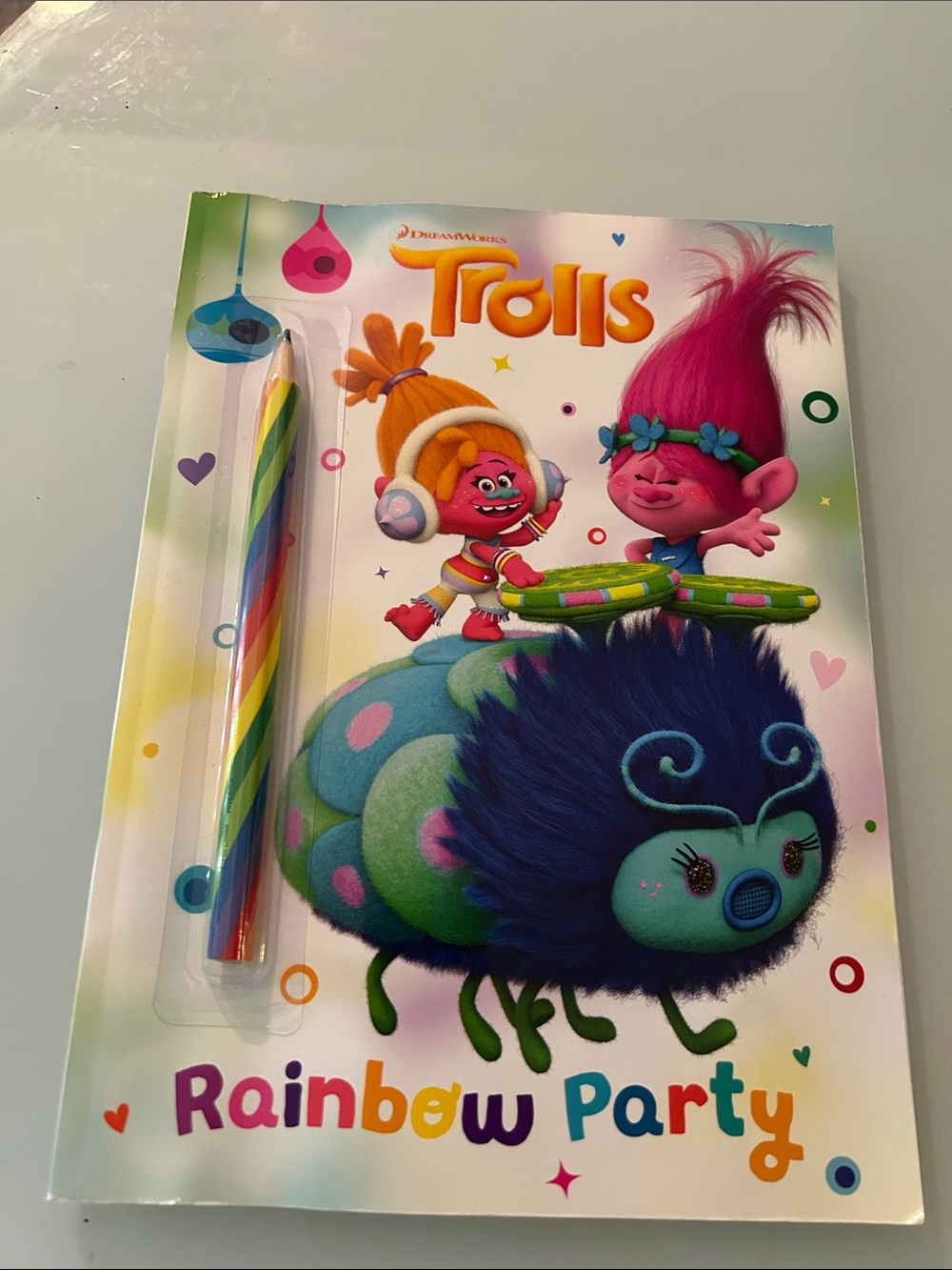 Dreamworks Trolls Rainbow Party Activity Book with Rainbow Pencil